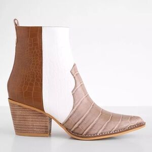 Arider Girl crocodile print ankle boot